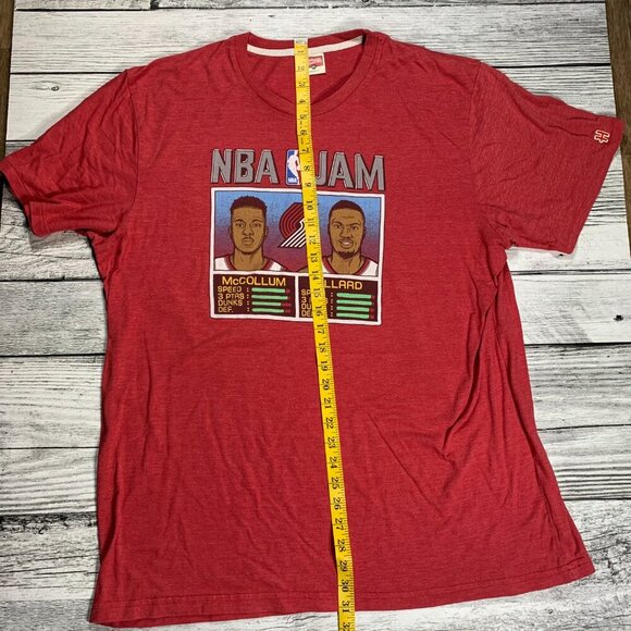 Homage NBA Jam T Shirt Damian Lillard CJ McCollum Portland Trail Blazers - Picture 8 of 8